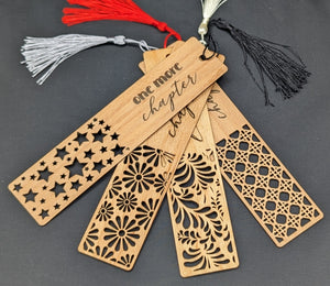 Four patterns of wooden bookmarks
