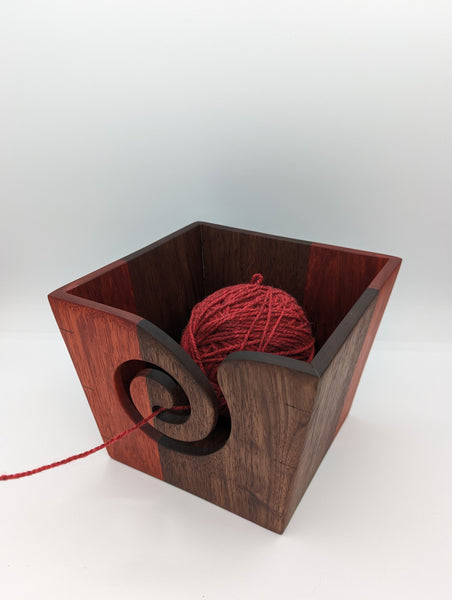 Tapered Yarn Bowl - Walnut & Padauk