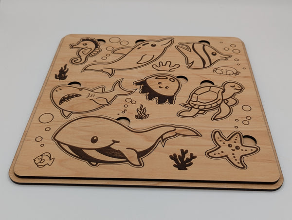 Wooden Puzzle - Ocean creatures