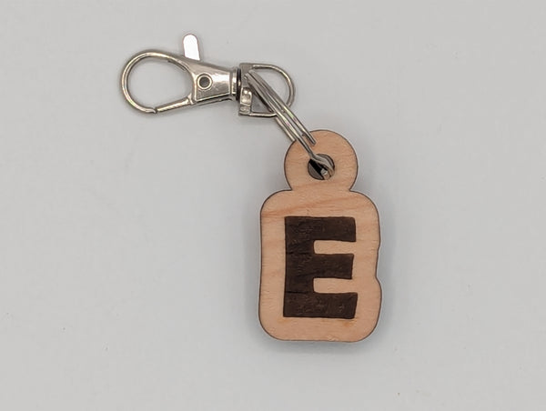 Monogram Keychain with Metal Clasp