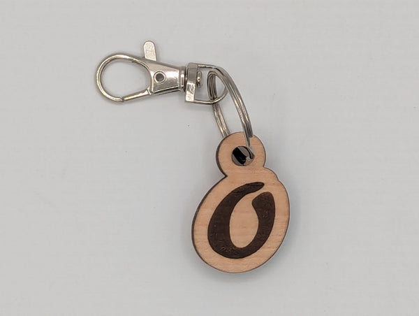 Monogram Keychain with Metal Clasp