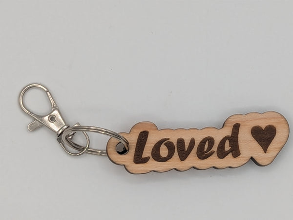 Monogram Keychain with Metal Clasp