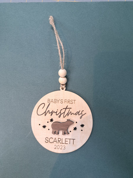Baby's First Christmas - Personalized Christmas Ornament
