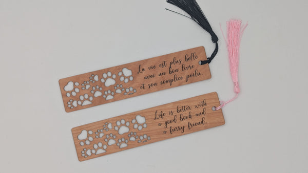 Bookmark - Life is better... furry friend