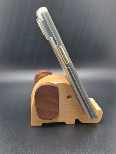 Wooden Elephant Cell Phone Stand