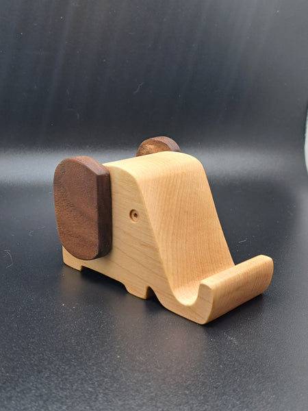 Wooden Elephant Cell Phone Stand