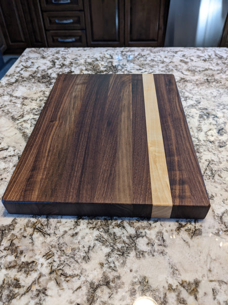 Cutting Board: Walnut w/ Maple accent
