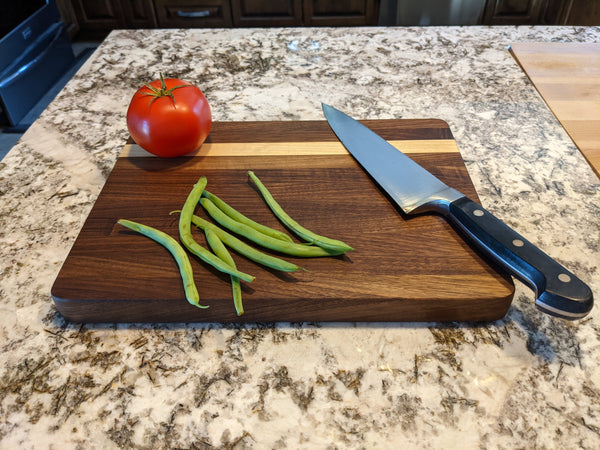 Cutting Board: Walnut w/ Maple accent