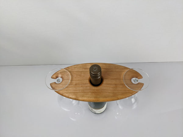 Two Glass Wine Butler - Cherry