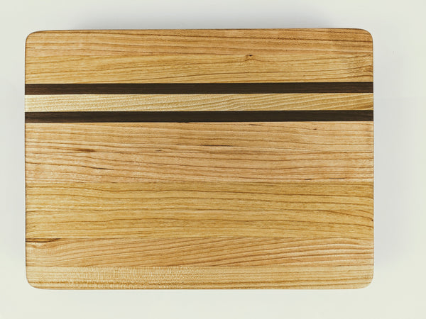Cutting Board: Cherry w/ Walnut & Maple ( 9 x 12)