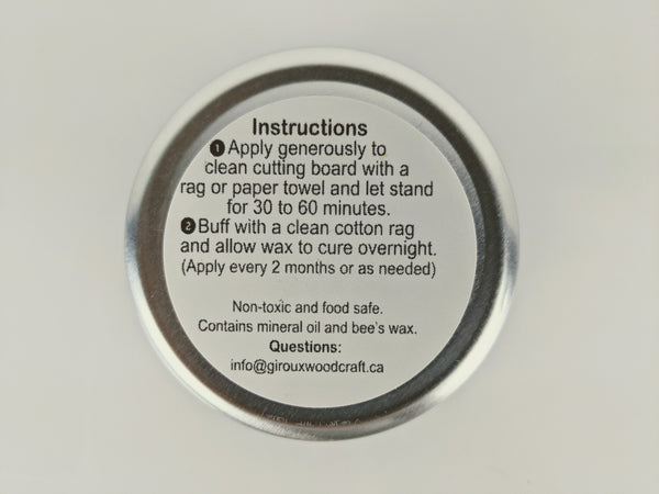 Brian's 2-Step Cutting Board Wax