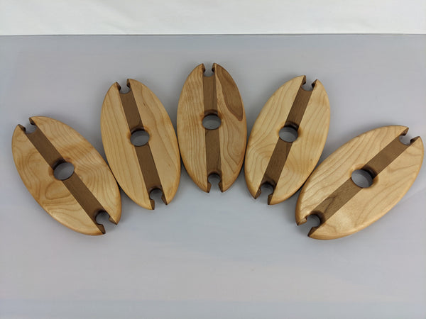 Two Glass Wine Butler - Maple w/ Walnut