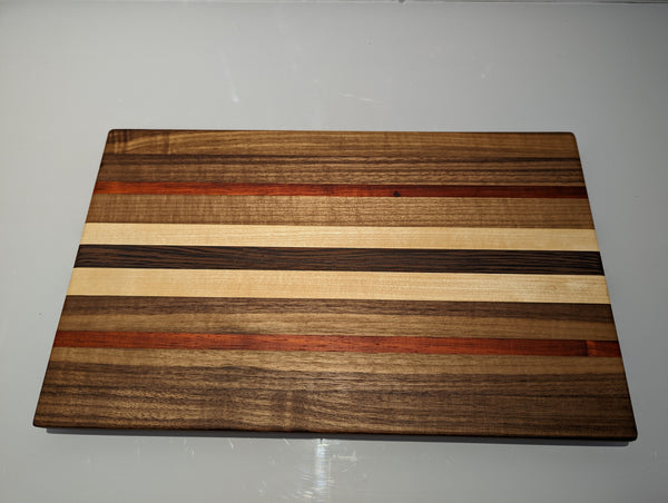 Walnut, Maple, Padauk & Wenge Board