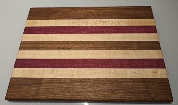 Walnut, Maple and Purple Heart Board