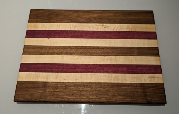 Walnut, Maple and Purple Heart Board