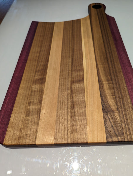 Walnut, Maple and Purple Heart Board with Handle