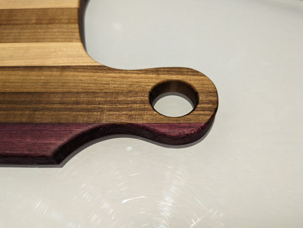 Walnut, Maple and Purple Heart Board with Handle