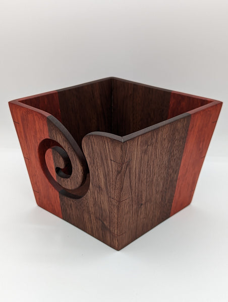 Tapered Yarn Bowl - Walnut & Padauk