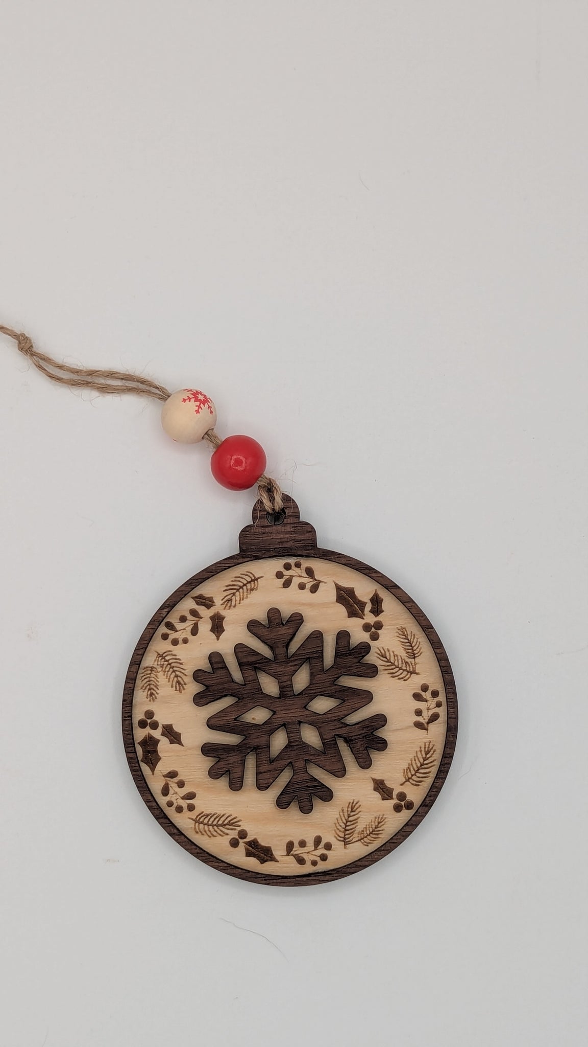 Wooden Snowflake Ornament