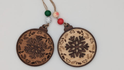 Wooden Snowflake Ornament