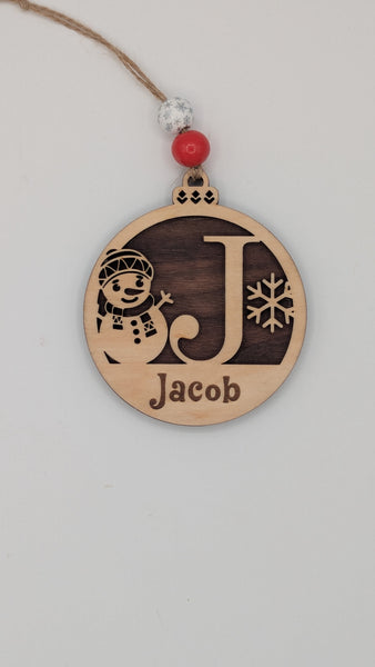 Personalized - Initial with Name Ornament (2 Layer)