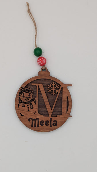 Personalized - Initial with Name Ornament (2 Layer)