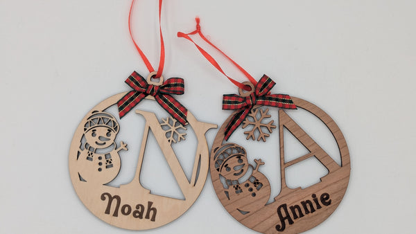 Personalized - Initial with Name Ornament