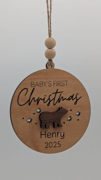 Personalized ornament - Baby's First Christmas/Mon premier Noel
