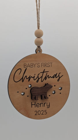 Personalized ornament - Baby's First Christmas/Mon premier Noel