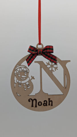 Personalized - Initial with Name Ornament