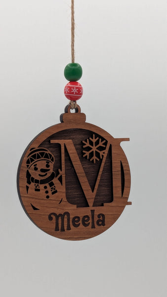 Personalized - Initial with Name Ornament (2 Layer)