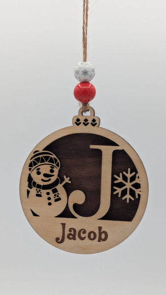 Personalized - Initial with Name Ornament (2 Layer)