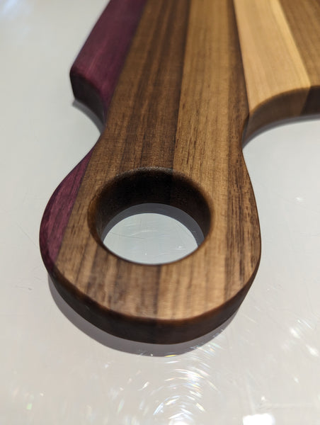 Walnut, Maple and Purple Heart Board with Handle